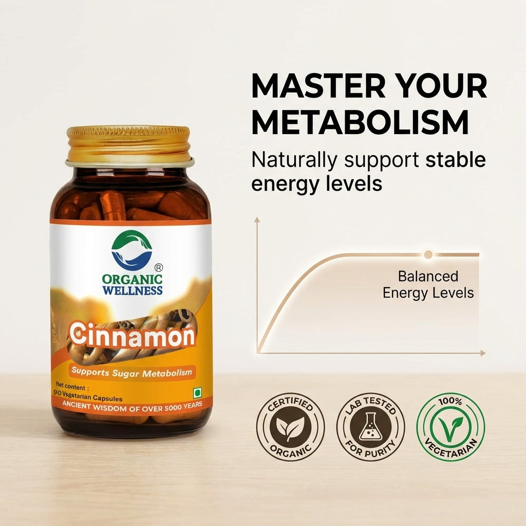 Organic Wellness Cinnamon 90 Vegetarian Capsules