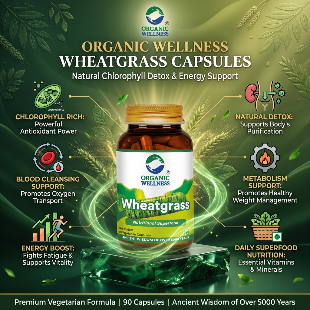 Wheat Grass 90 Capsules Bottle