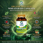 Wheat Grass 90 Capsules Bottle