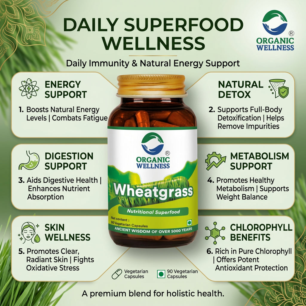 Wheat Grass 90 Capsules Bottle