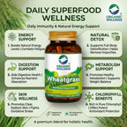 Wheat Grass 90 Capsules Bottle