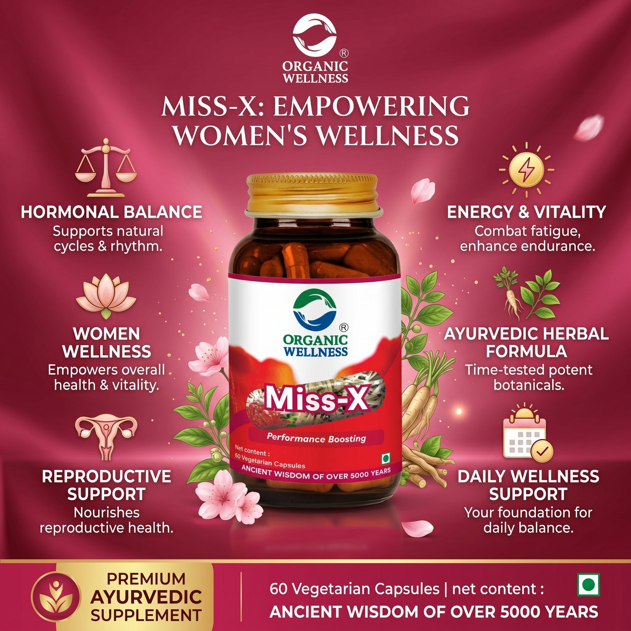 Organic Wellness Miss X 60 Capsules II Immunity Booster