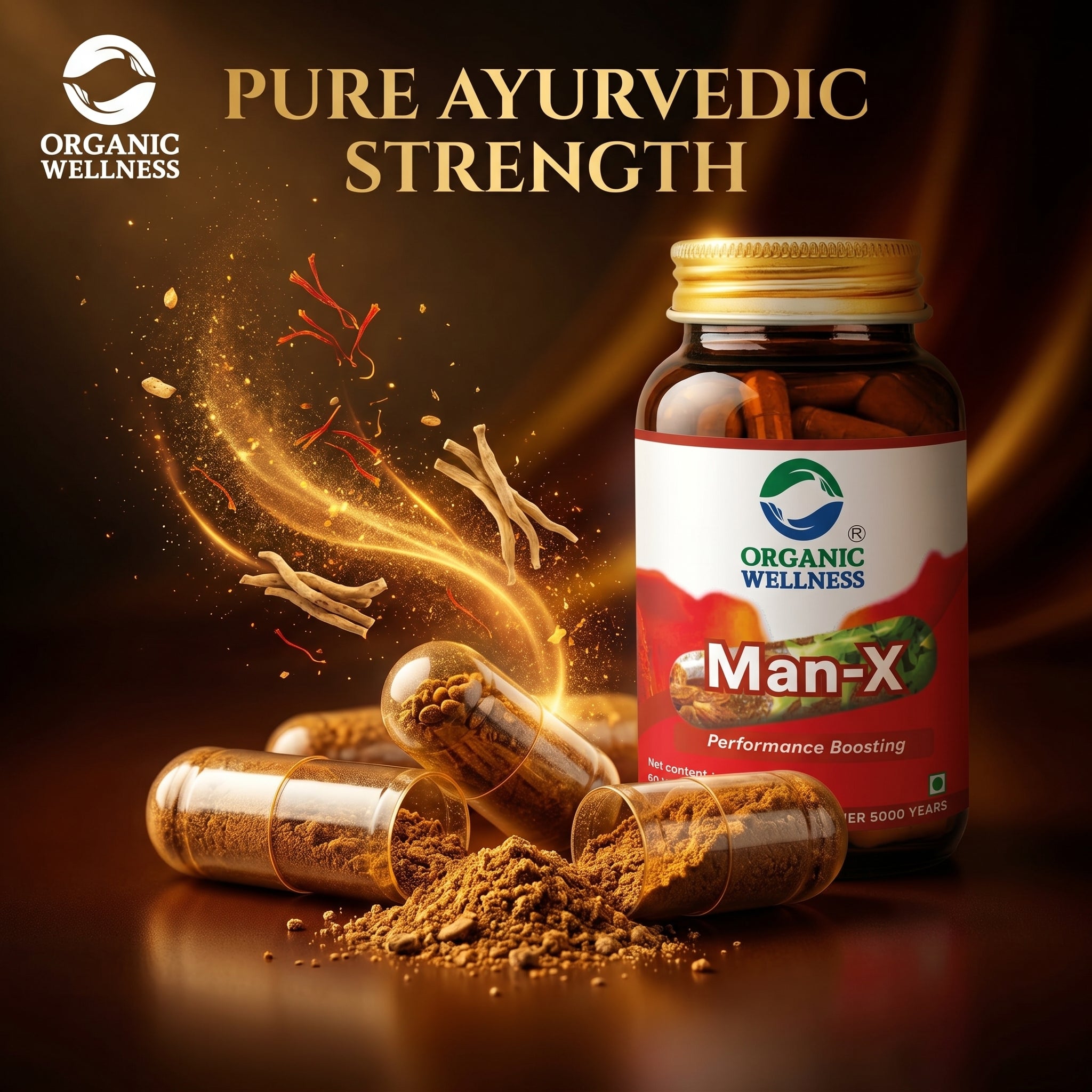 Organic Wellness Man-X 60 Capsules II Immunity Booster