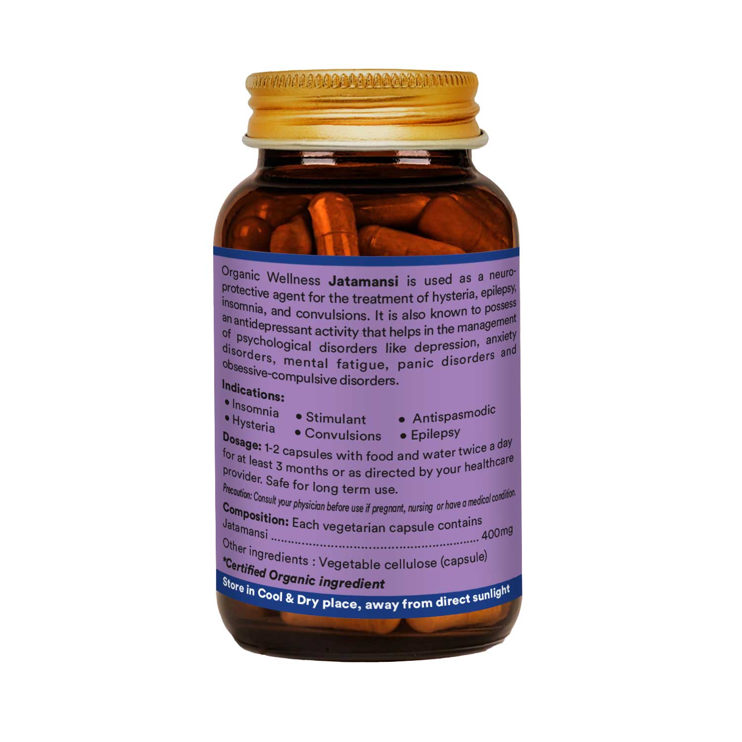 Jatamansi 90 Vegetarian Capsules