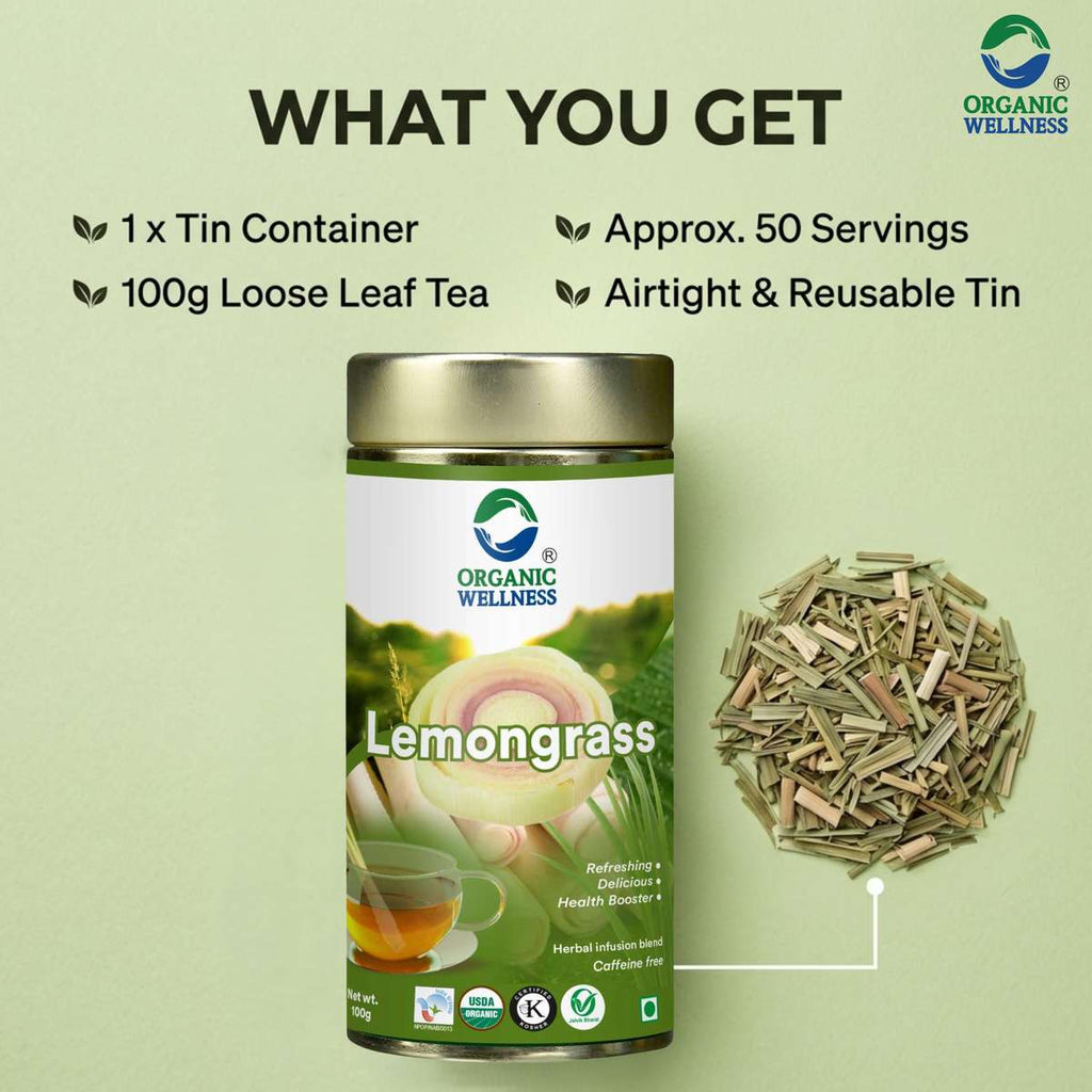 Organic Wellness Blossom Lemongrass 100 grams Tin Pack