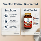Ashwagandha | Certified Ashwagandha | For Immunity, Stress Relief & General Wellness | 90 Capsule Bottle