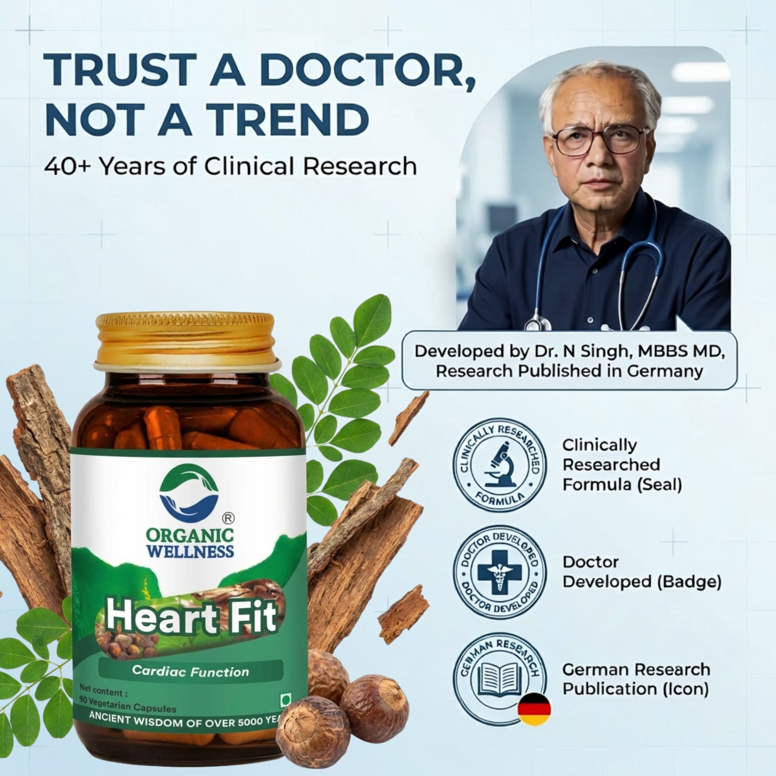 Organic Wellness Heart-Fit 90 Capsules